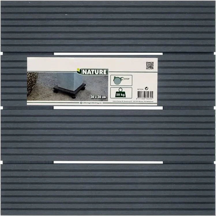 Nature planttrolley vierkant antraciet wpc 50kg - Image 2