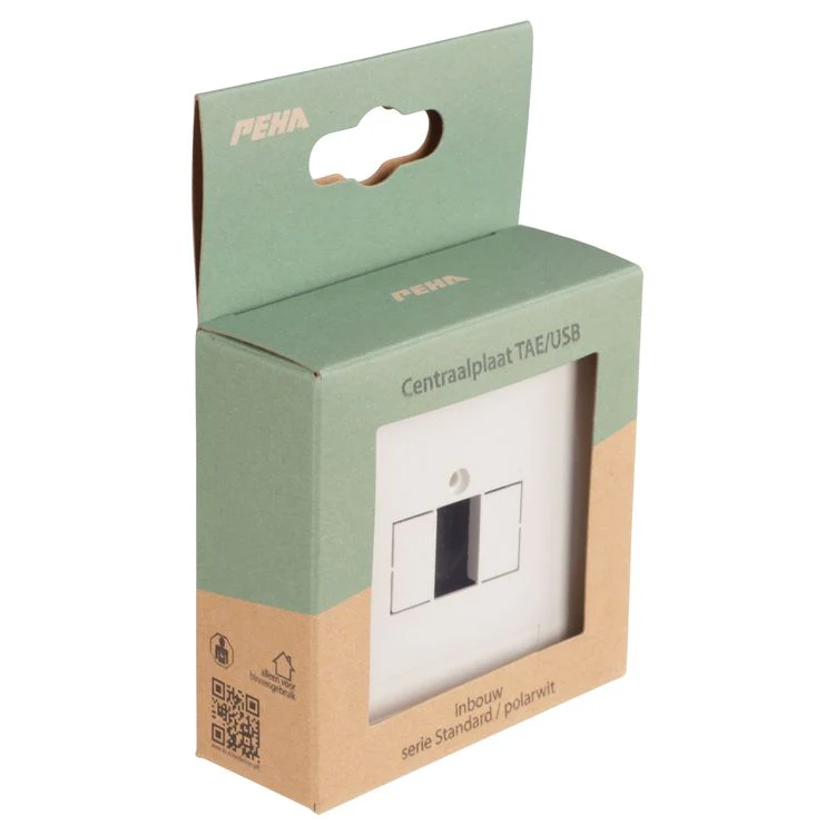 PeHa Standard centraalplaat TAE/USB polarwit - Image 5