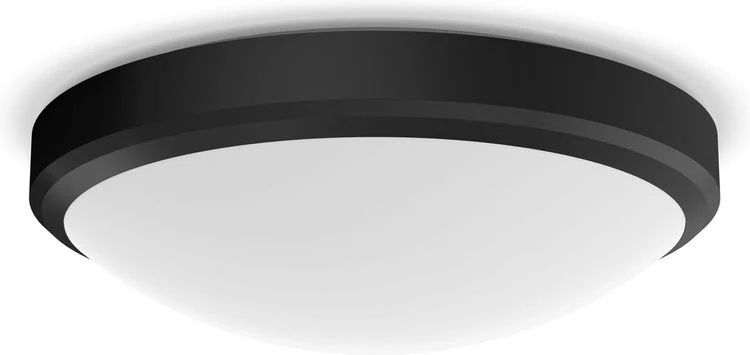 Philips Doris LED plafondlamp ⌀22cm zwart kunststof - Image 2