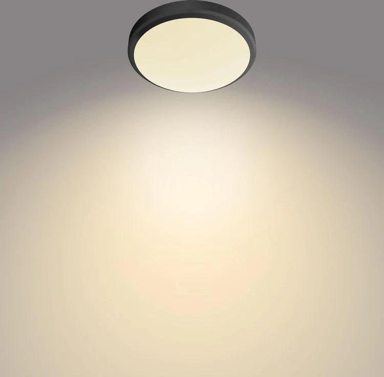 Philips Doris LED plafondlamp ⌀22cm zwart kunststof - Image 3
