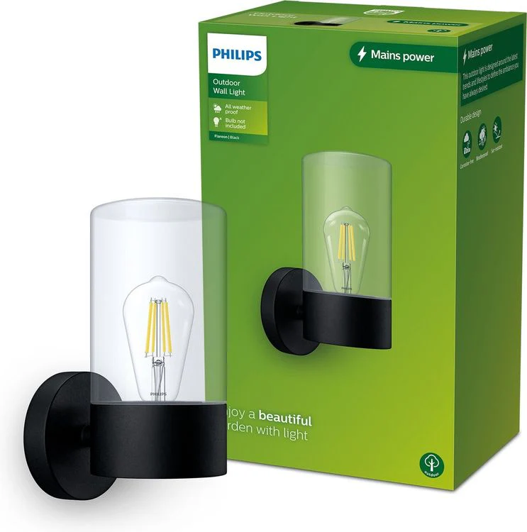 Philips LED buitenlamp Flareon wand rond 25W zwart - Image 2