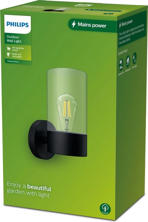 Philips LED buitenlamp Flareon wand rond 25W zwart - Image 3