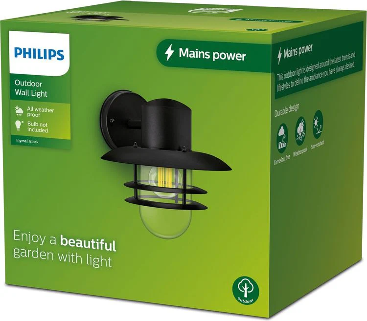 Philips LED buitenlamp Inyma wand rond 25W zwart - Image 3
