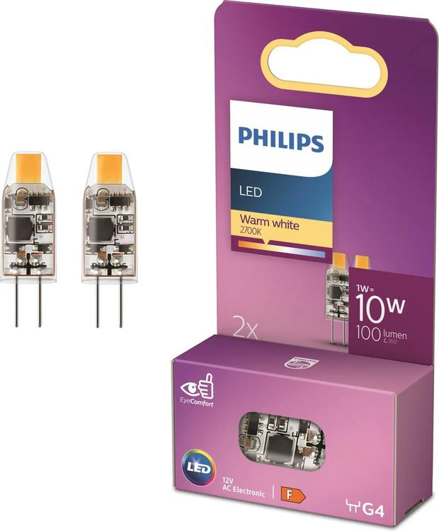 Philips LED capsule G4 helder warm wit 10W 100LM 2st - Image 3