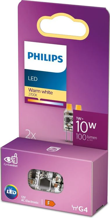 Philips LED capsule G4 helder warm wit 10W 100LM 2st - Image 4