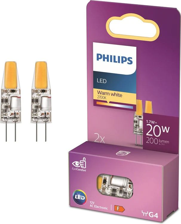 Philips LED capsule G4 helder warm wit 20W 200LM 2st - Image 3