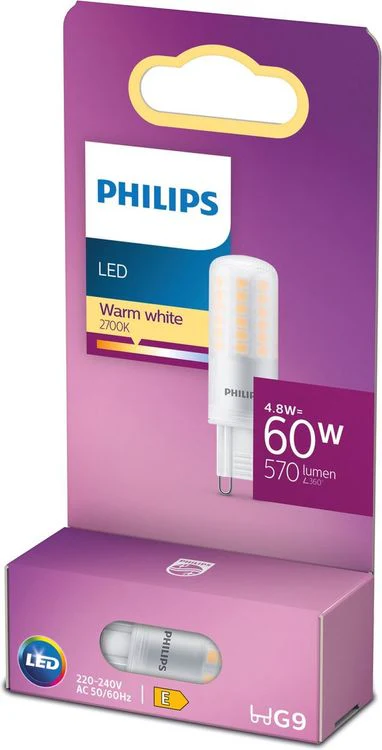 Philips LED capsule G9 helder warm wit 60W 570LM - Image 3