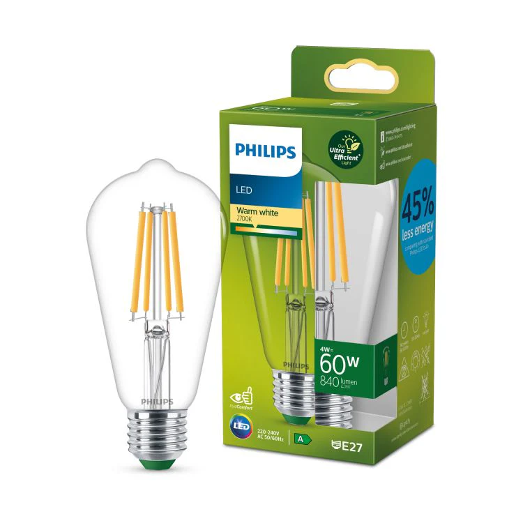 Philips LED edison E27 helder warm wit 4W 840LM - Image 3