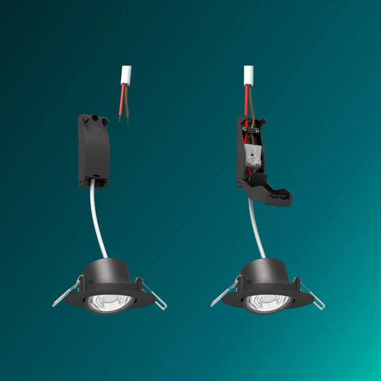 Philips LED inbouwspot Cilantro zwart ⌀9cm set van 3 - Image 4