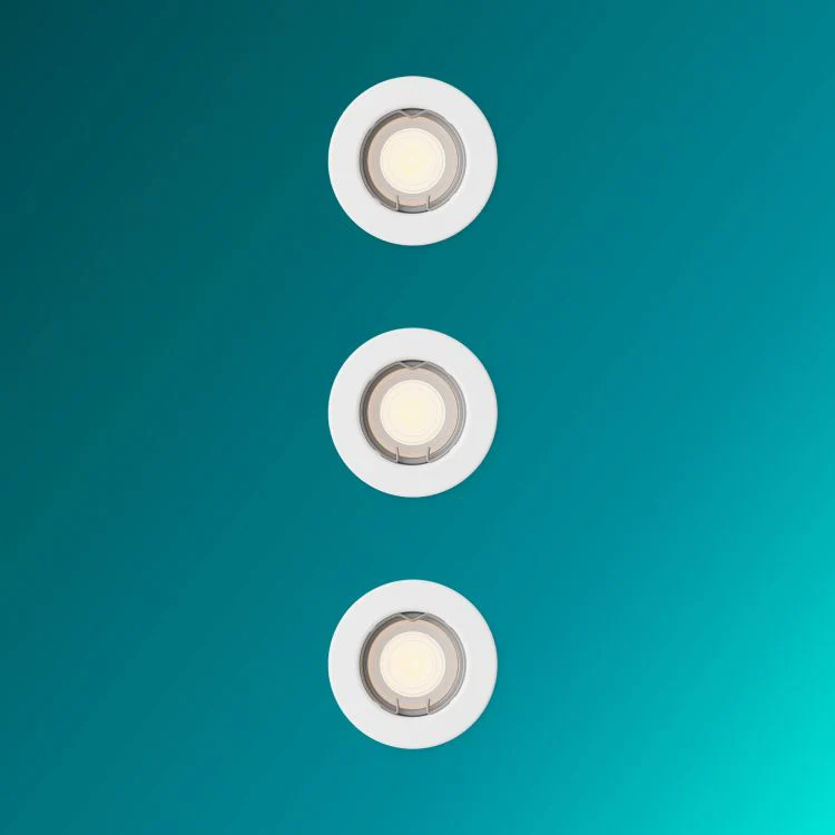 Philips LED inbouwspot Peridot grijs ⌀8,3cm set van 3 500lm