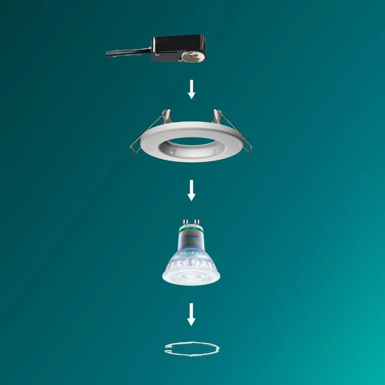 Philips LED inbouwspot Peridot wit ⌀8,3cm - Image 4