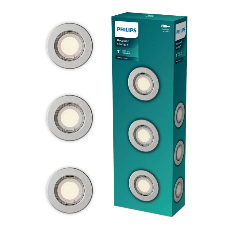 Philips LED inbouwspot Peridot wit ⌀8,3cm set van 3 - Image 2