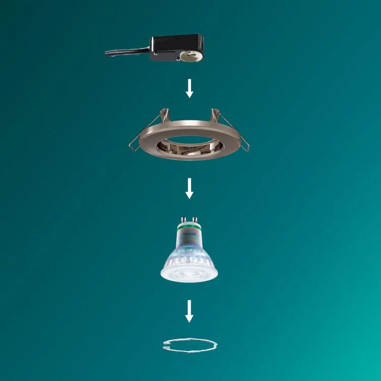 Philips LED inbouwspot Peridot wit ⌀8,3cm set van 3 - Image 4