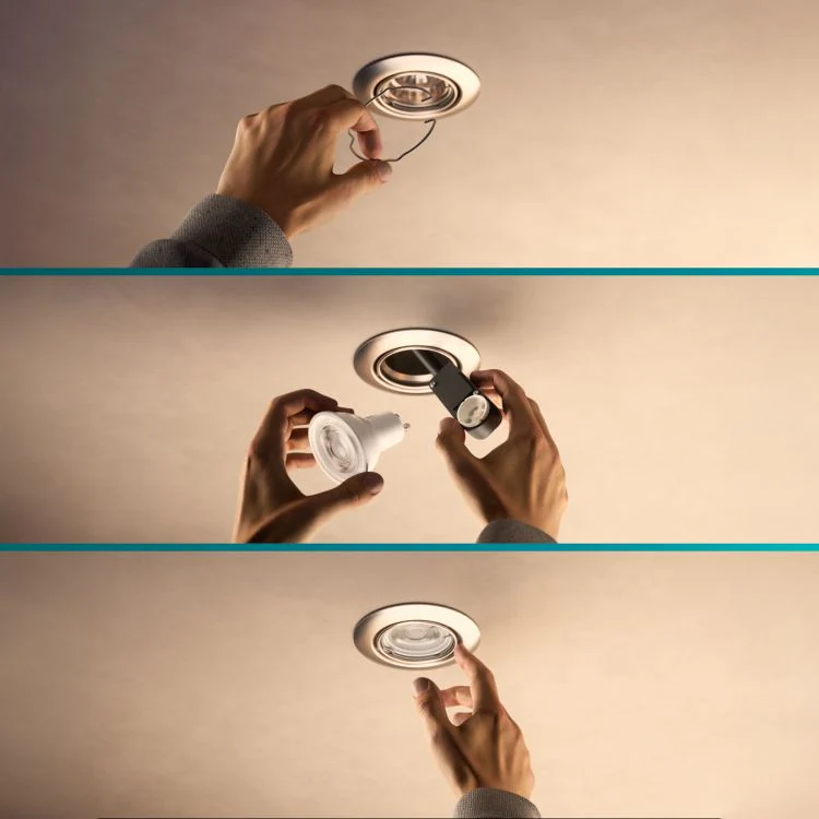 Philips LED inbouwspot Peridot zwart ⌀9cm 500lm - Image 8