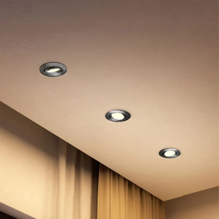 Philips LED inbouwspot Peridot zwart ⌀9cm - Image 6