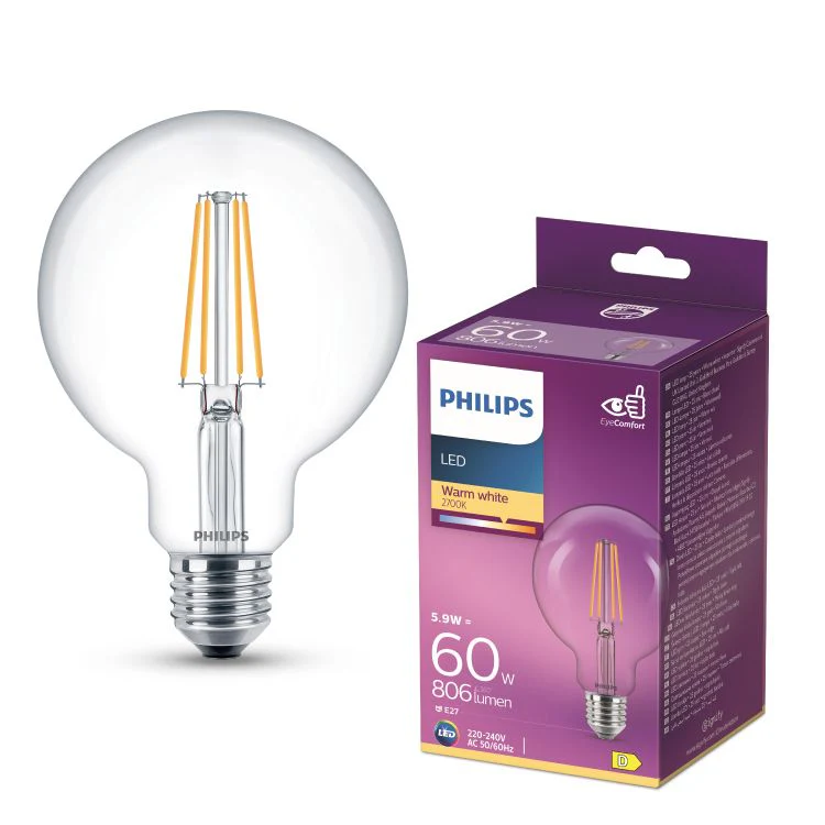 Philips LED lamp globe sceneswitch E27 helder ww 5,9W 806LM - Image 3