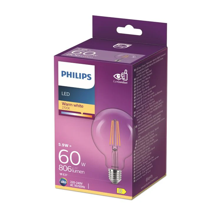 Philips LED lamp globe sceneswitch E27 helder ww 5,9W 806LM - Image 6
