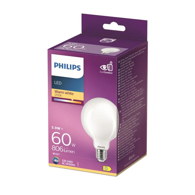 Philips LED lamp globe sceneswitch E27 mat warm wit 5,9W 806LM - Image 6