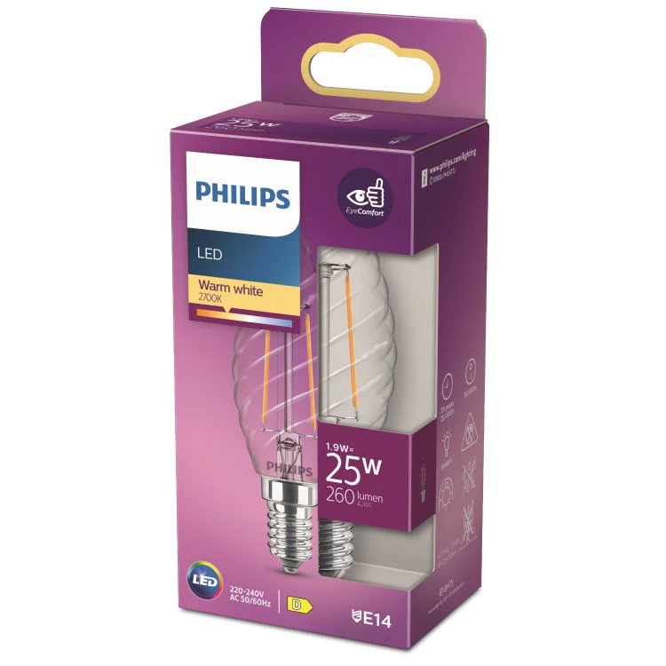 Philips LED lamp kaars sceneswitch E14 helder ww 1,9W 260LM - Image 6
