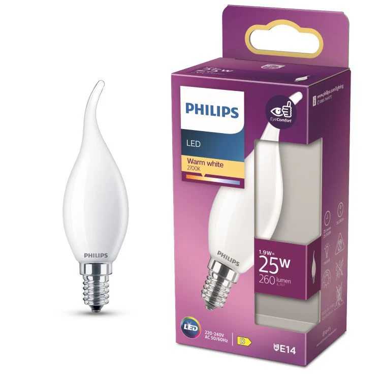 Philips LED lamp kaars sceneswitch E14 mat warm wit 1,9W 260LM - Image 3