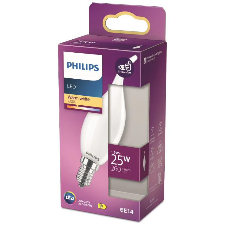 Philips LED lamp kaars sceneswitch E14 mat warm wit 1,9W 260LM - Image 5