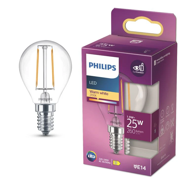 Philips LED lamp kogel sceneswitch E14 helder ww 1,9W 260LM - Image 3