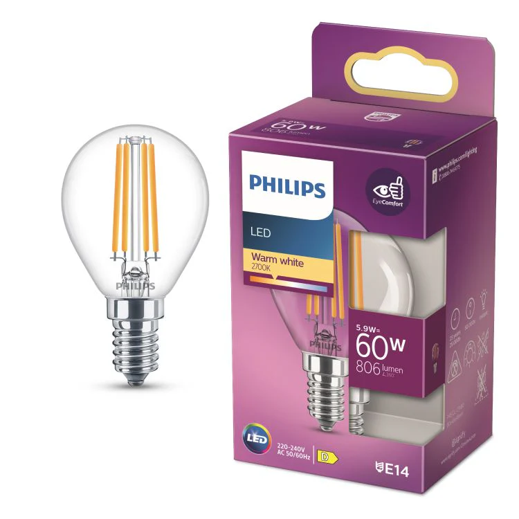 Philips LED lamp kogel sceneswitch E14 helder ww 5,9W 806LM - Image 3
