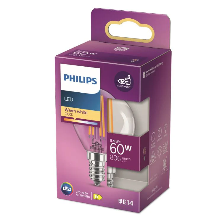 Philips LED lamp kogel sceneswitch E14 helder ww 5,9W 806LM - Image 5