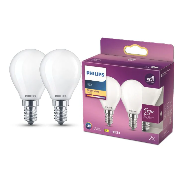Philips LED lamp kogel sceneswitch E14 mat warm wit 1,9W 260LM 2st - Image 3