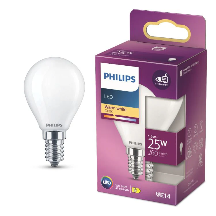 Philips LED lamp kogel sceneswitch E14 mat warm wit 1,9W 260LM - Image 3