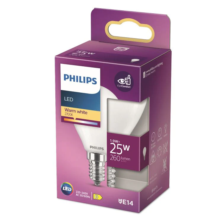 Philips LED lamp kogel sceneswitch E14 mat warm wit 1,9W 260LM - Image 5