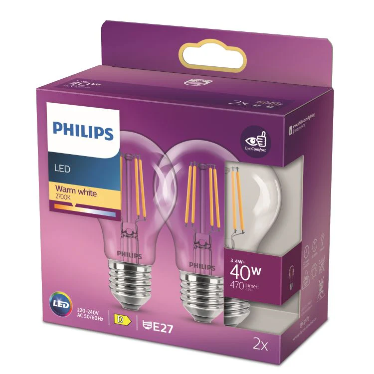 Philips LED lamp kogel sceneswitch E27 helder ww 3,4W 470LM 2st - Image 5
