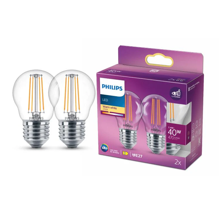 Philips LED lamp kogel sceneswitch E27 helder ww 3,4W 470LM 2st - Image 3