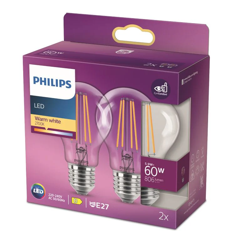 Philips LED lamp kogel sceneswitch E27 helder ww 5,9W 806LM 2st - Image 5