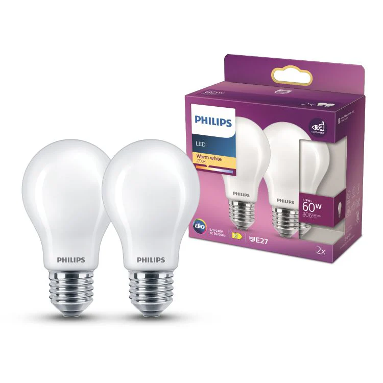 Philips LED lamp peer E27 mat warm wit 5,9W 806LM 2st - Image 6