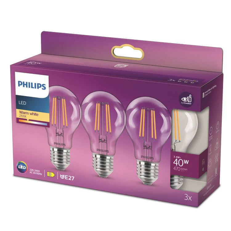 Philips LED lamp peer sceneswitch E27 helder ww 3,4W 470LM 3st - Image 5