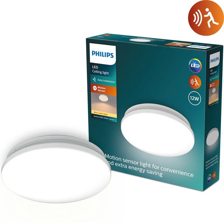 Philips LED plafondlamp Acuna wit ⌀24,5x6,3cm warm wit - Image 2