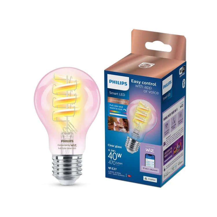 Philips LED standaard dimbaar E27 helder RGBw 6,3W 470LM - Image 3