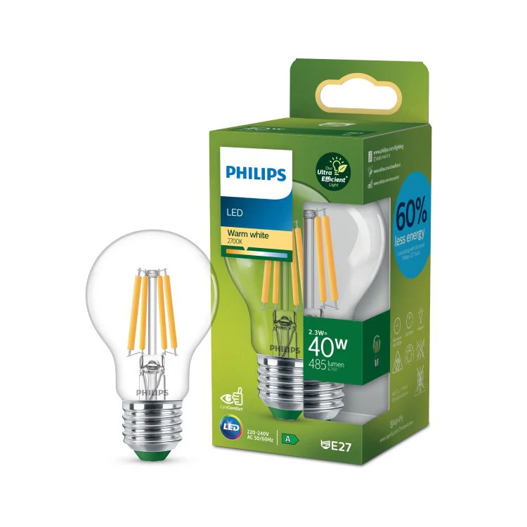 Philips LED standaard E27 helder warm wit 4W 840LM - Image 3