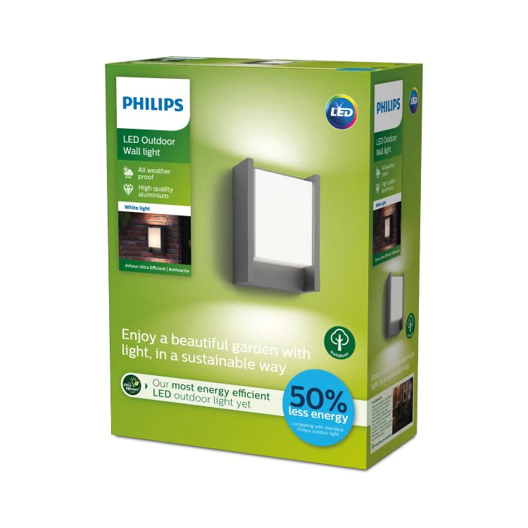 Philips LED wandbuitenlamp Arbour 3,8W antraciet - Image 3