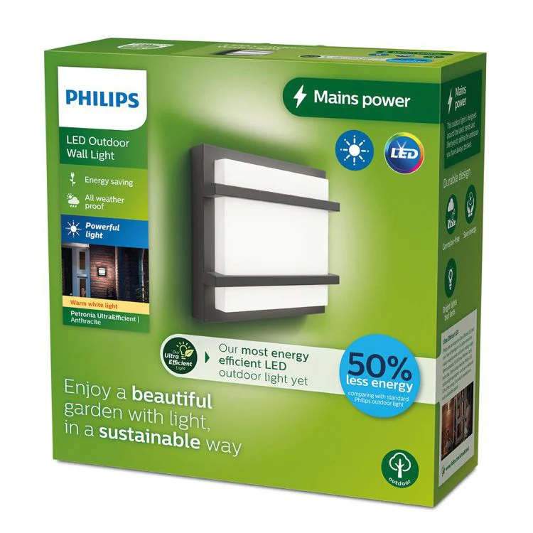 Philips LED wandbuitenlamp Petronia 3,8W antraciet - Image 3