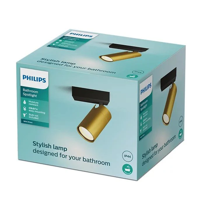Philips opbouwspot Idris messing - Image 2