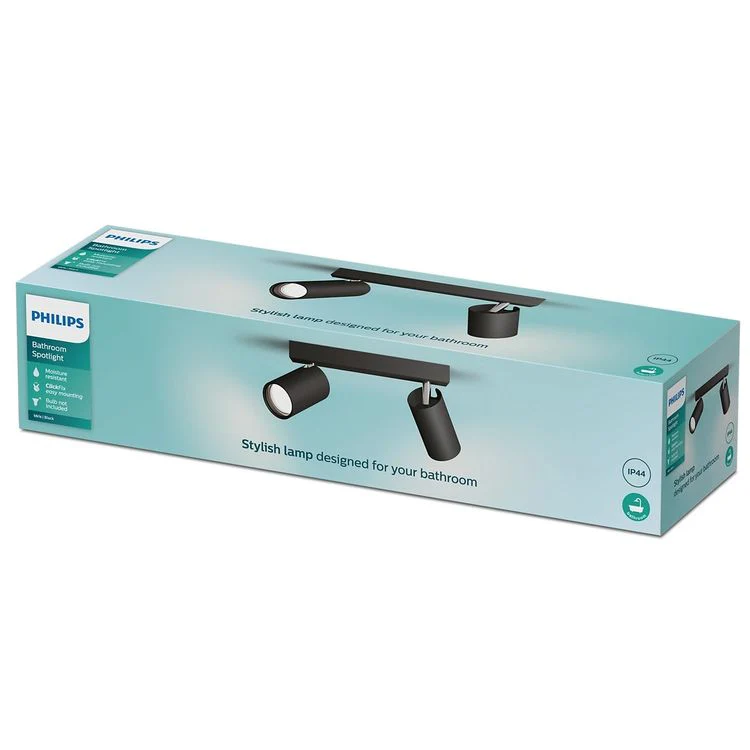 Philips opbouwspot Idris zwart 2-lichts - Image 2