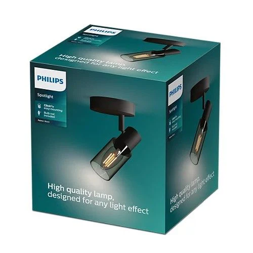Philips opbouwspot Palms zwart - Image 2