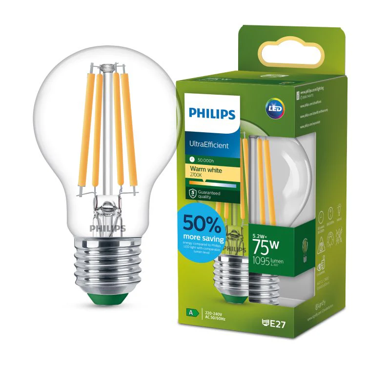 Philips Ultra Efficient LED lamp peer E27 helder ww 5,2W 1095LM - Image 3