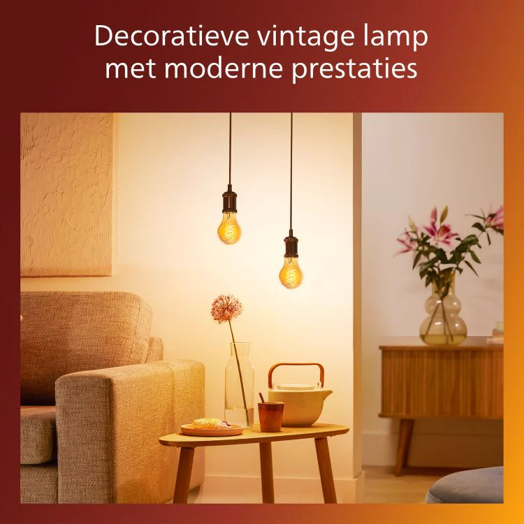 Philips Vintage LED lamp peer dimbaar E27 amber extra ww 3,1W 270LM - Image 5