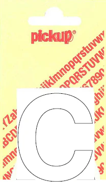 Pickup Helvetica plakletter hoofdletter C wit 40mm