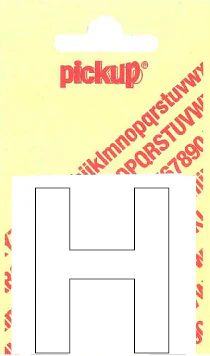 Pickup Helvetica plakletter hoofdletter H wit