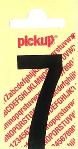 Pickup Nobel plakcijfer 7 mat zwart 90mm