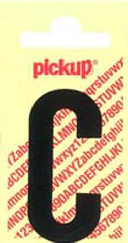 Pickup Nobel plakletter C mat zwart 120mm